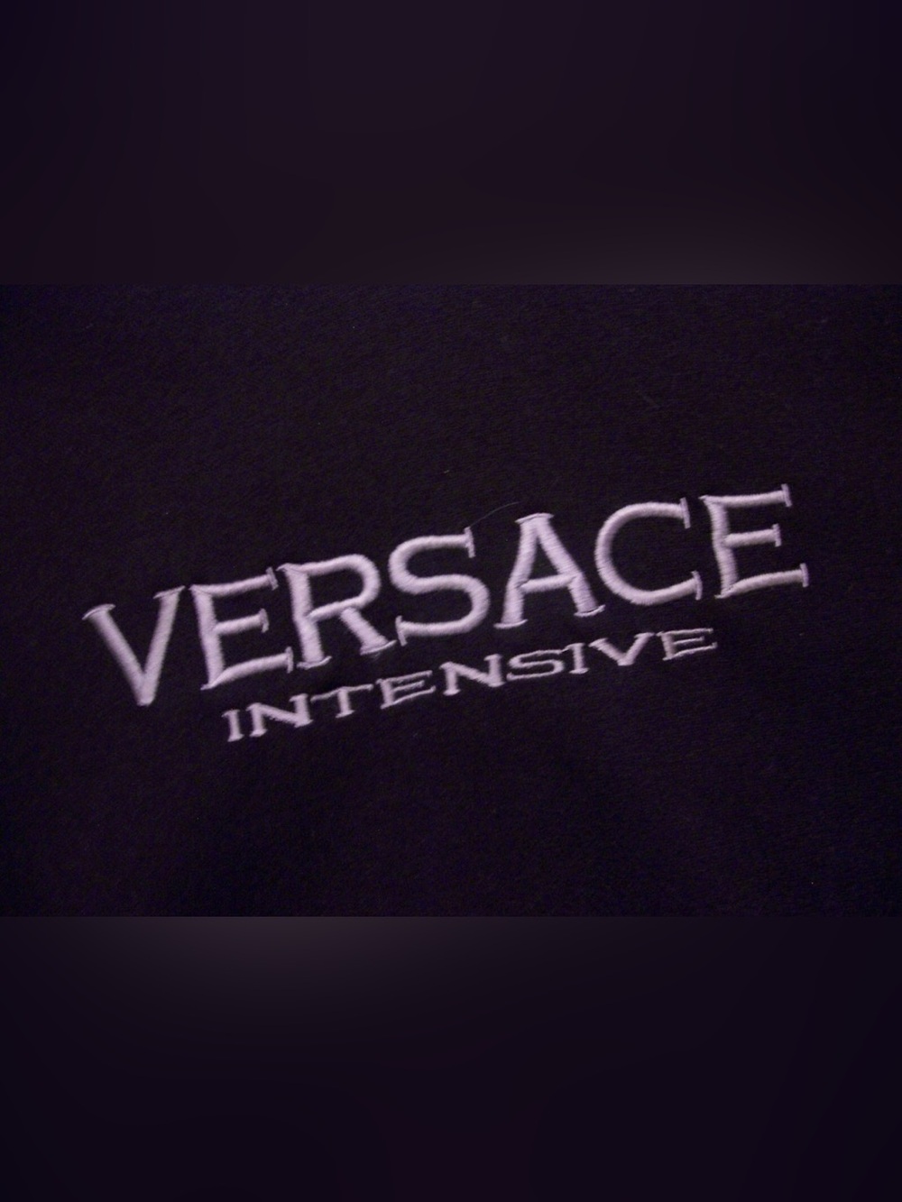Versace Intensive Black Long Sleeve Tee | Minimal Logo | Relaxed Fit Size M - Picture 8 of 8